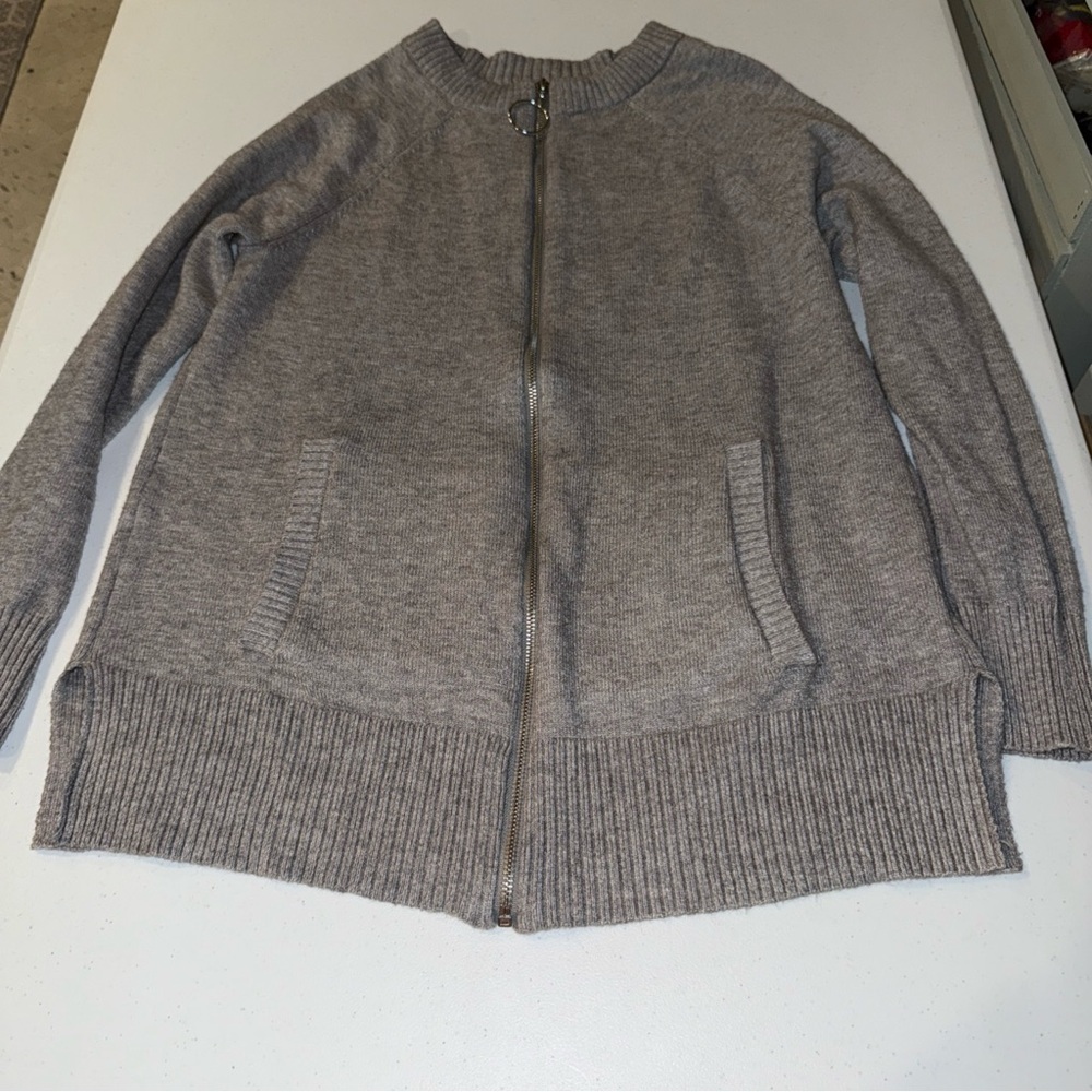 Cable & Gauge Heather Gray Knit Sweater‎ small petite